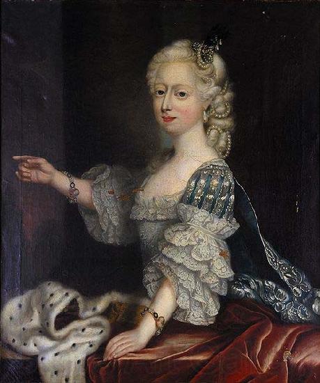 unknow artist Portrait of Augusta Hanover duchess of Brunswick-Luneburg Norge oil painting art